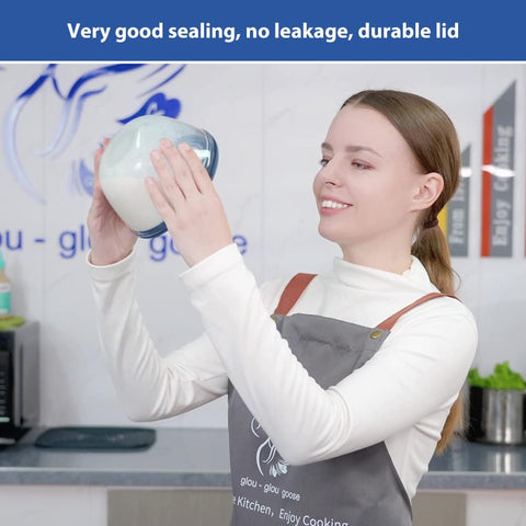GLOU-GLOU GOOSE GGG lid with bow-button seal indicating leak-proof performance.