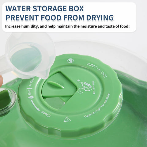 GLOU-GLOU GOOSE GGG water steamer feature lid adds moisture while microwaving leftovers