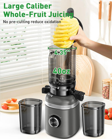 GlowWise triple-filter smooths texture for purer, foam-free juice.