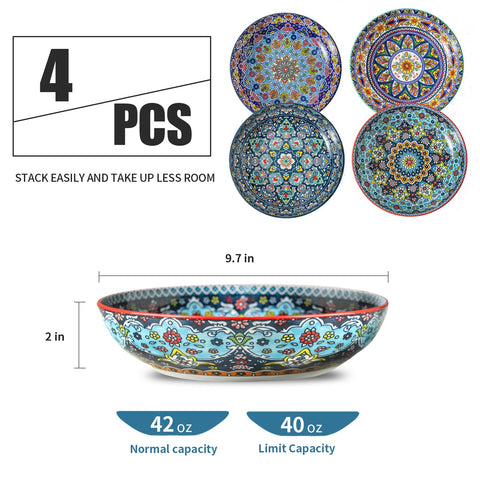 Glowworm bowls feature hand-painted Bohemian patterns for festive meals