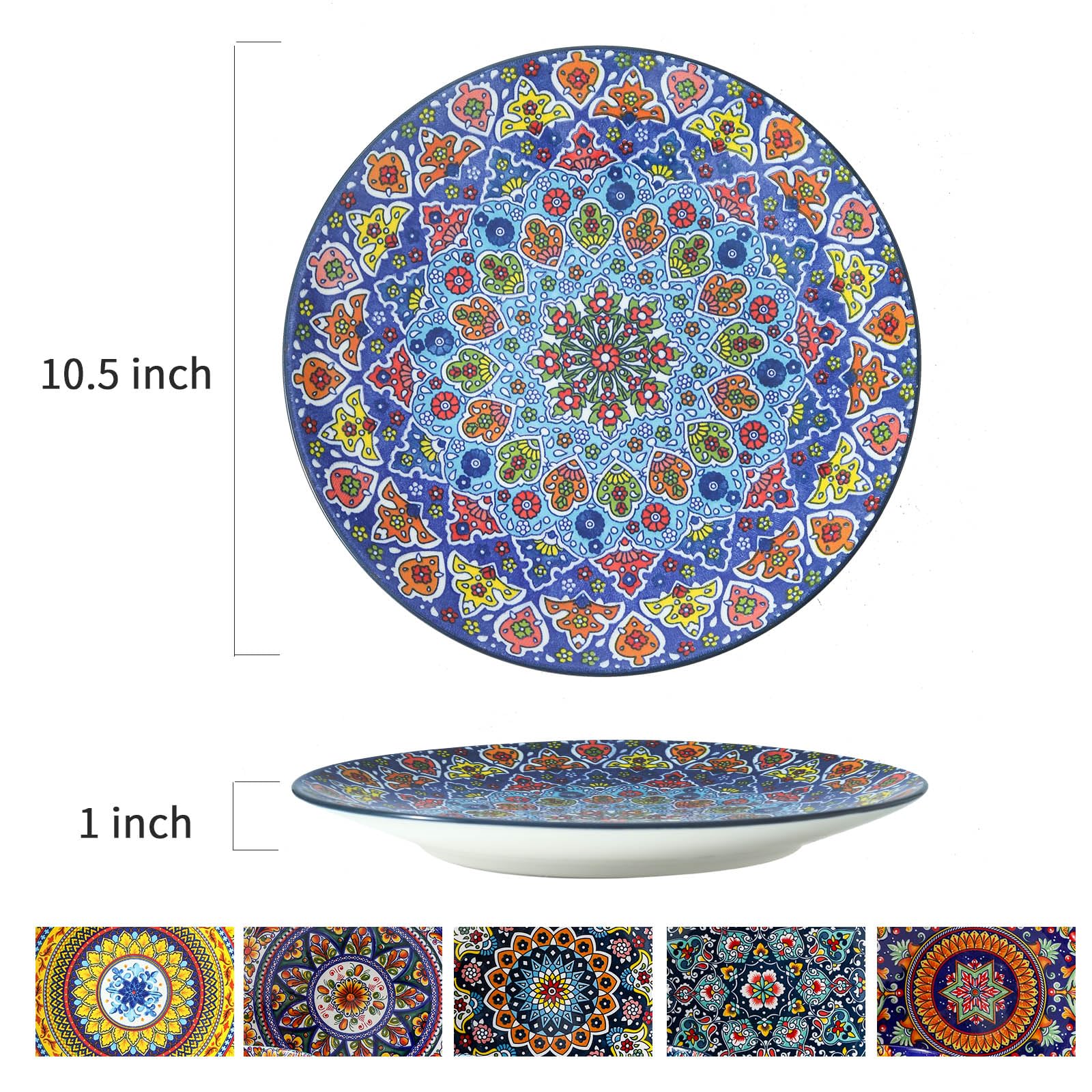 Glowworm ceramic plate featuring a vivid floral motif enhances casual and formal dining moments