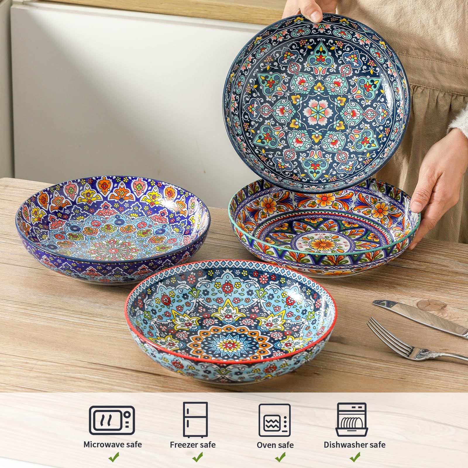 Glowworm bowls are dishwasher and microwave safe for easy cleanup