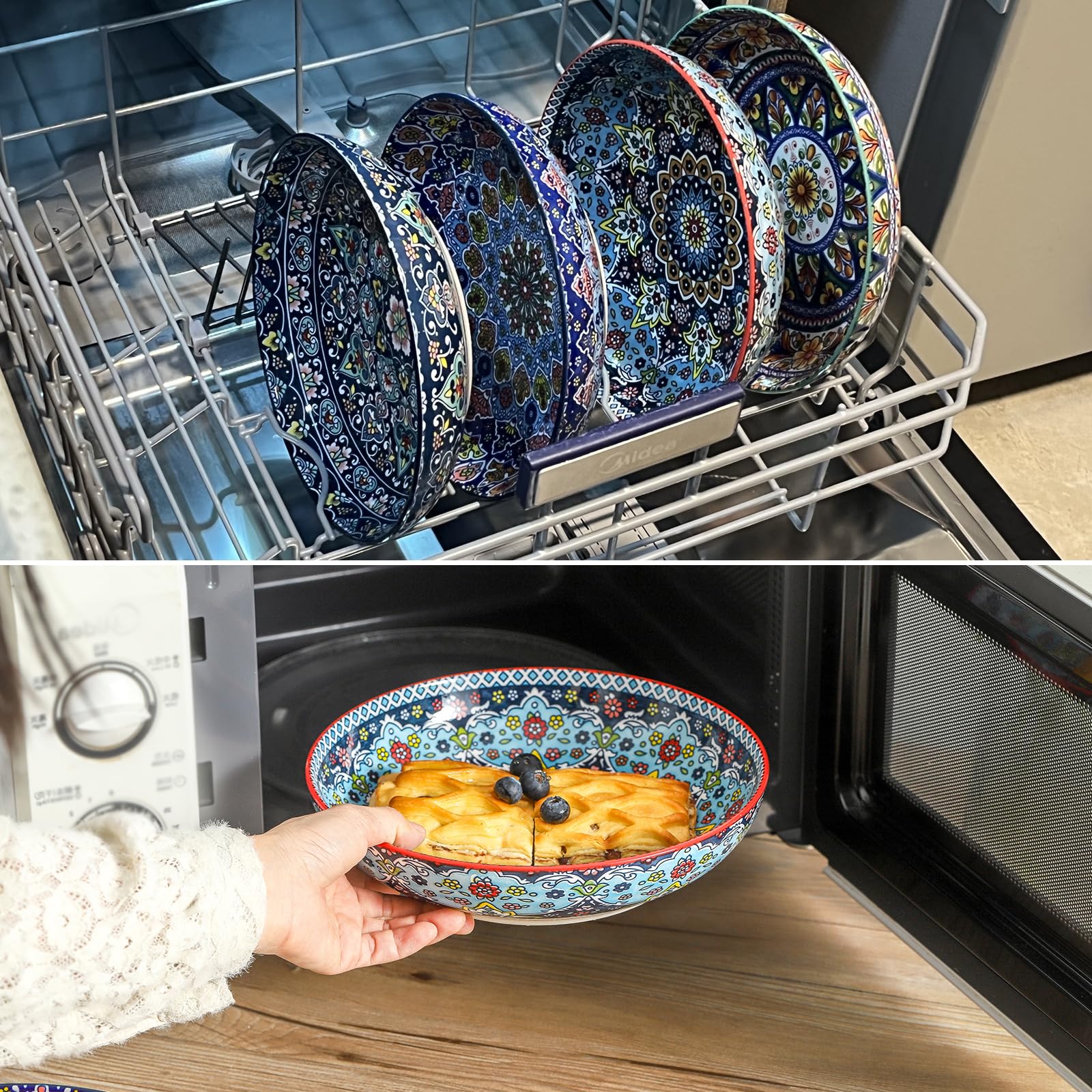 Glowworm lead-free ceramic bowls offer safe, durable serving