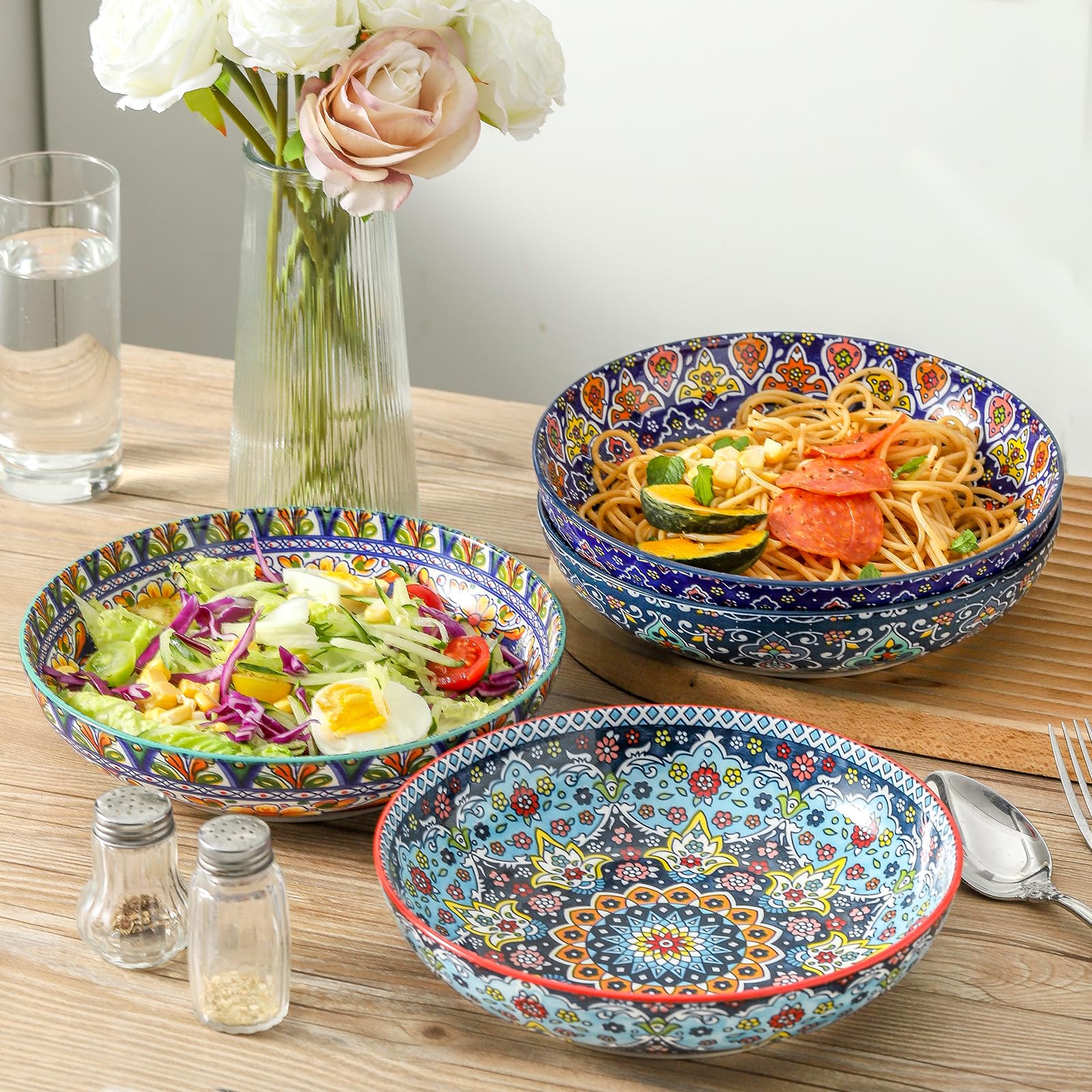Glowworm ceramic bowls ideal for ramen and hearty servings