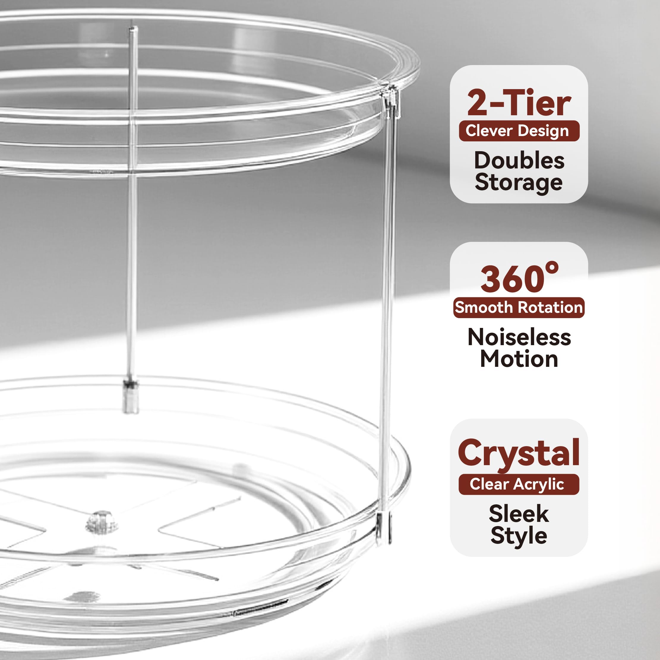 GLOXA smooth 360-degree rotation using ball bearing for easy access