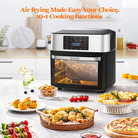 Gluck Air Fryer Oven digital touchscreen for simple control