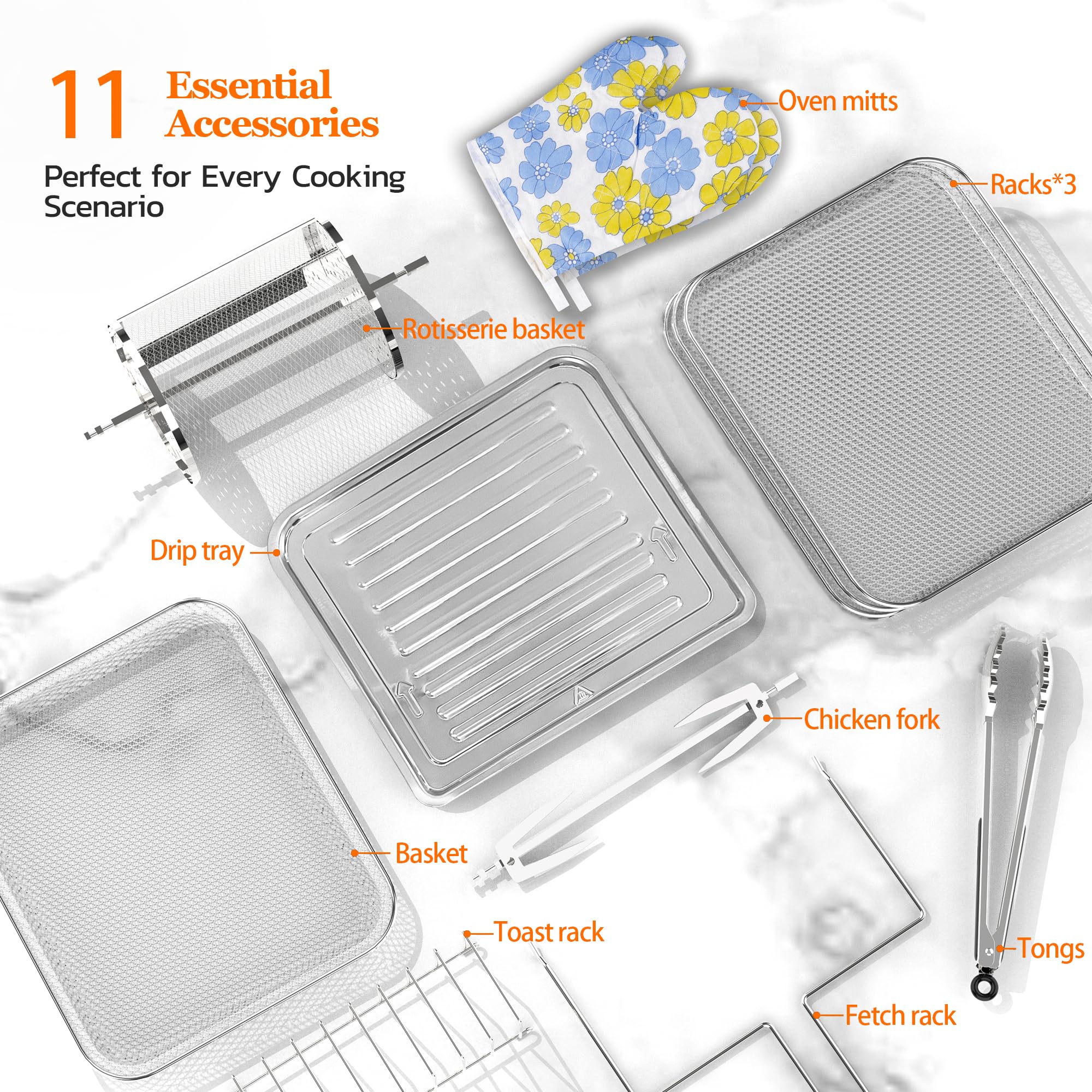 Gluck Air Fryer Oven pizza setting for crispy crust
