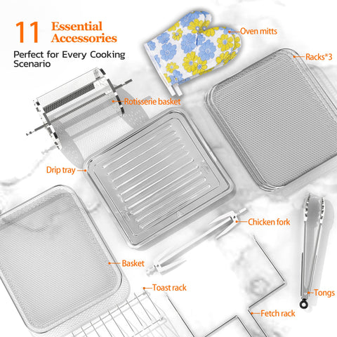 Gluck Air Fryer Oven pizza setting for crispy crust