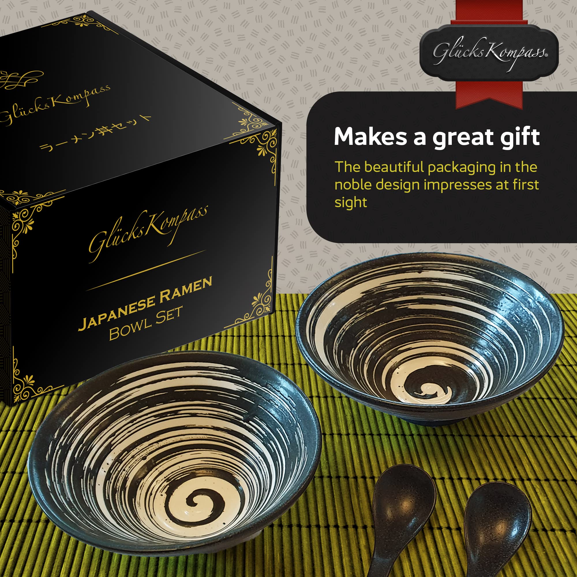 GlucksKompass gift-boxed set makes a thoughtful housewarming or moving-in present.