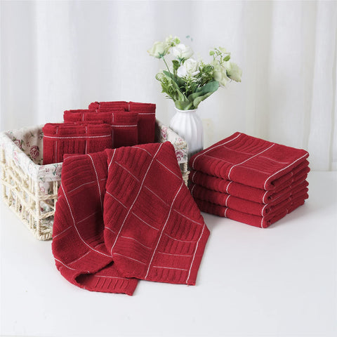 Glynniss towels feature a hanging loop for convenient storage.