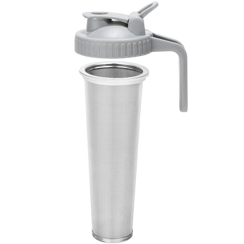 Glyntrof cold brew filter on 64 oz Mason jar for smooth iced coffee