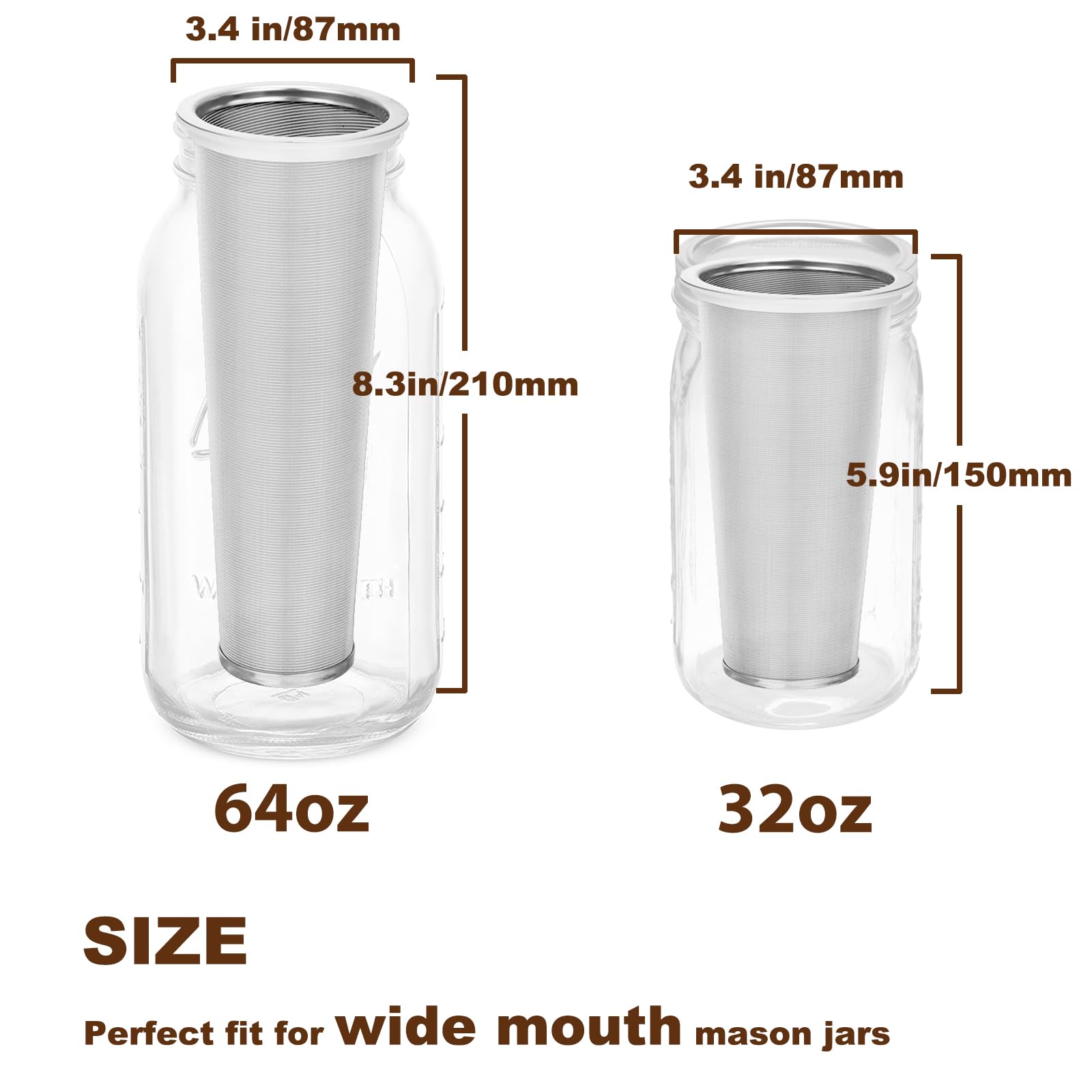Glyntrof stainless steel filter with seal ring prevents leaks during cold brew