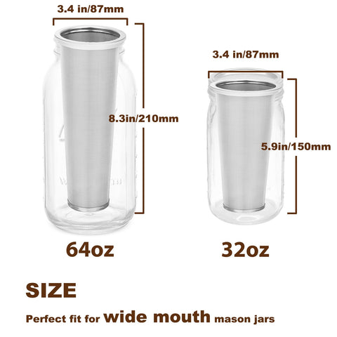 Glyntrof stainless steel filter with seal ring prevents leaks during cold brew