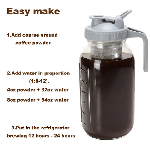 Glyntrof cold brew filter fits wide-mouth jars for effortless iced coffee preparation