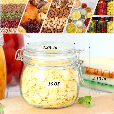 GMAEURL clear glass jar interior view aids quick identification.