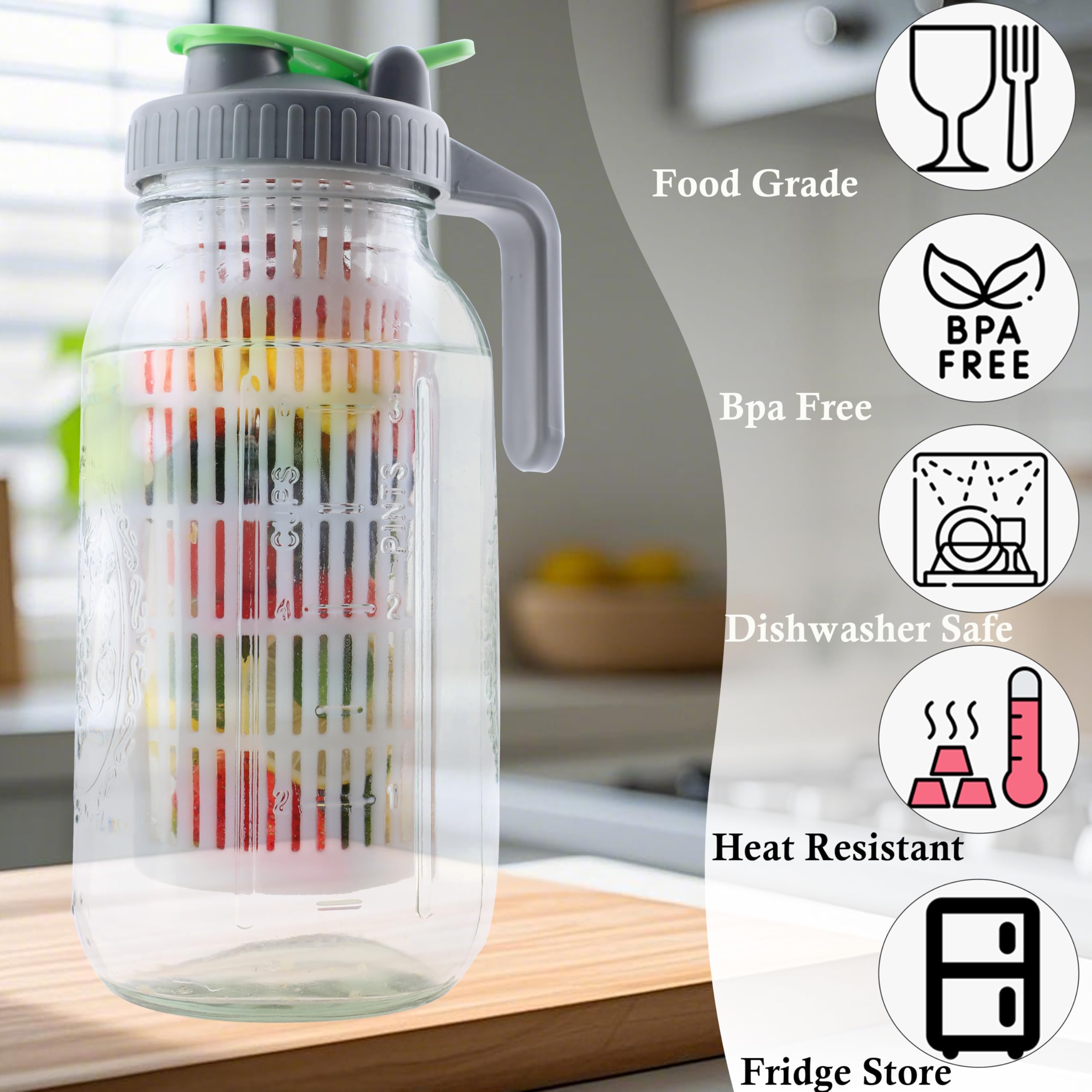 GMCOZY leakproof cap with silicone seal for airtight storage