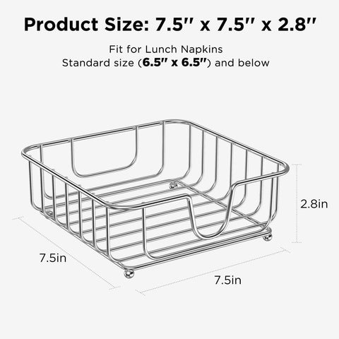 GMFINE napkin holder top view highlights easy-access opening for single napkins.