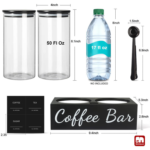 GMISUN wooden shelf for coffee bar enhances organization and display