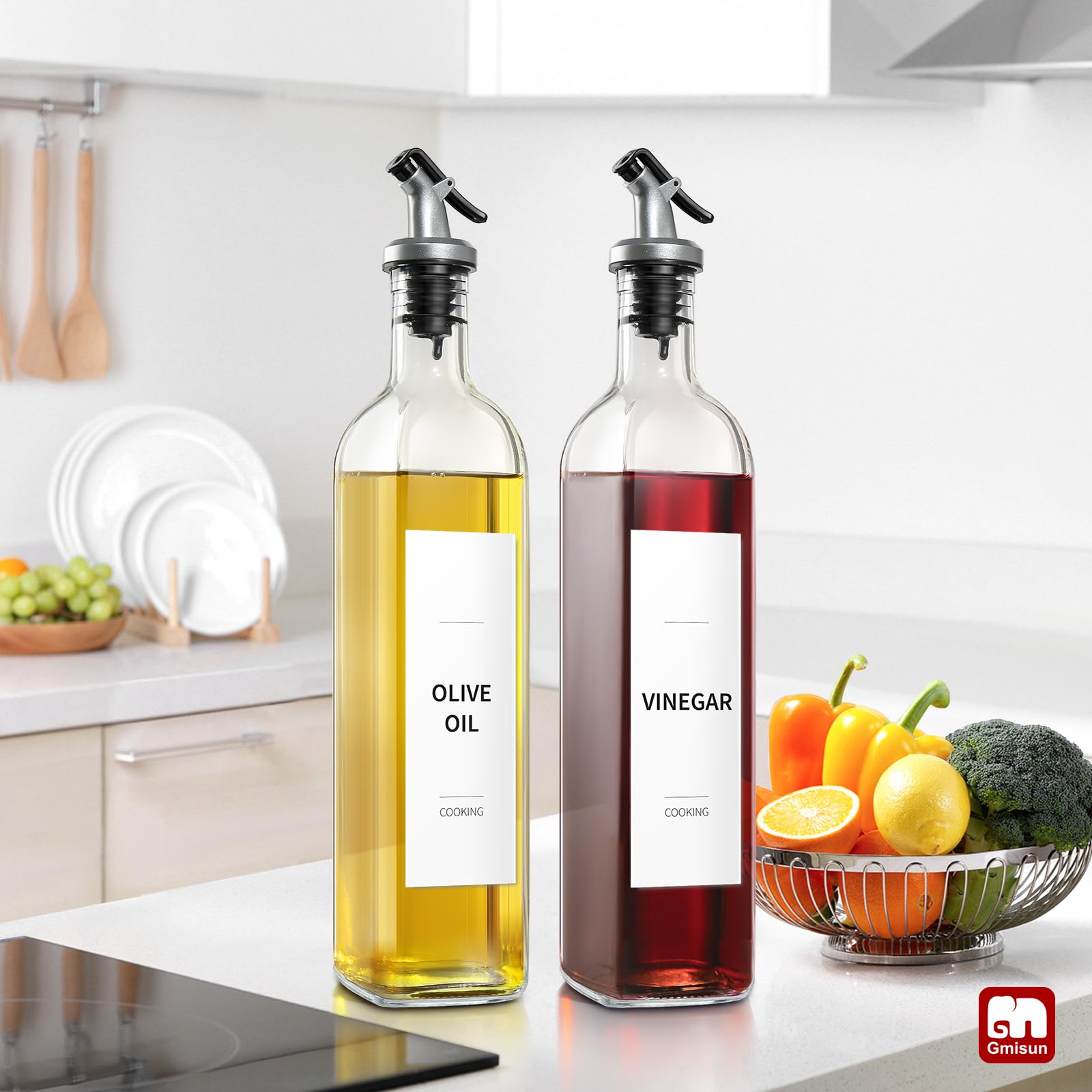 GMISUN bottles with labels aid quick identification.