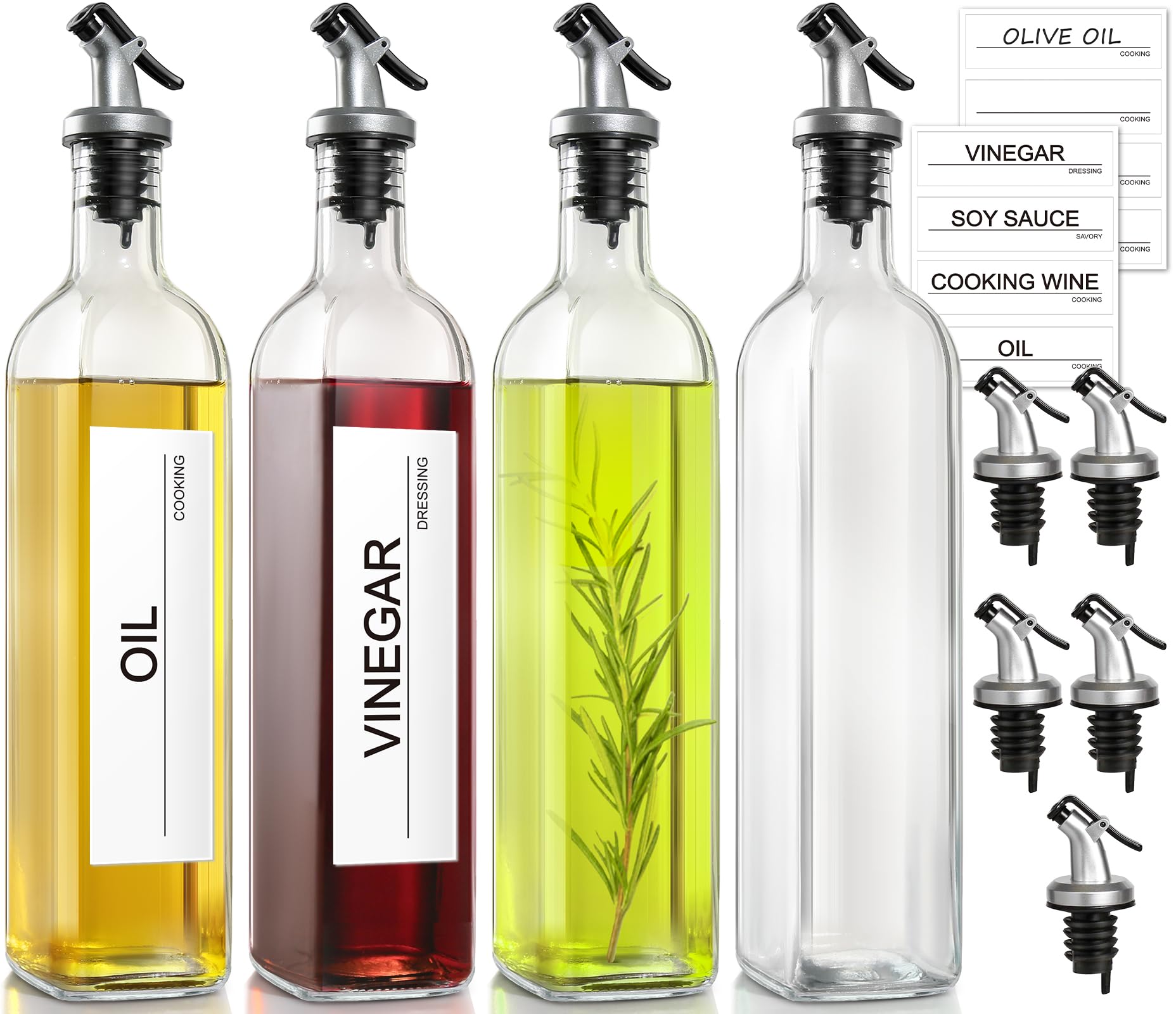 GMISUN olive oil dispenser bottle with flip spout for precise pours
