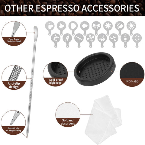 Gmnuiy latte art stencils set inspiring decorative crema patterns.