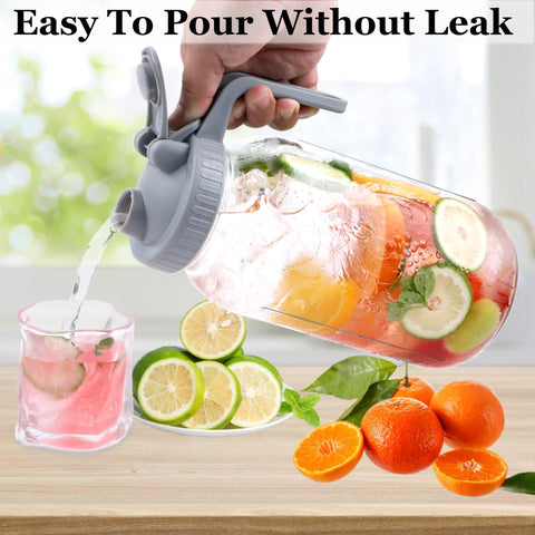 GMSWEET Mason pitcher airtight seal keeps drinks fresh longer