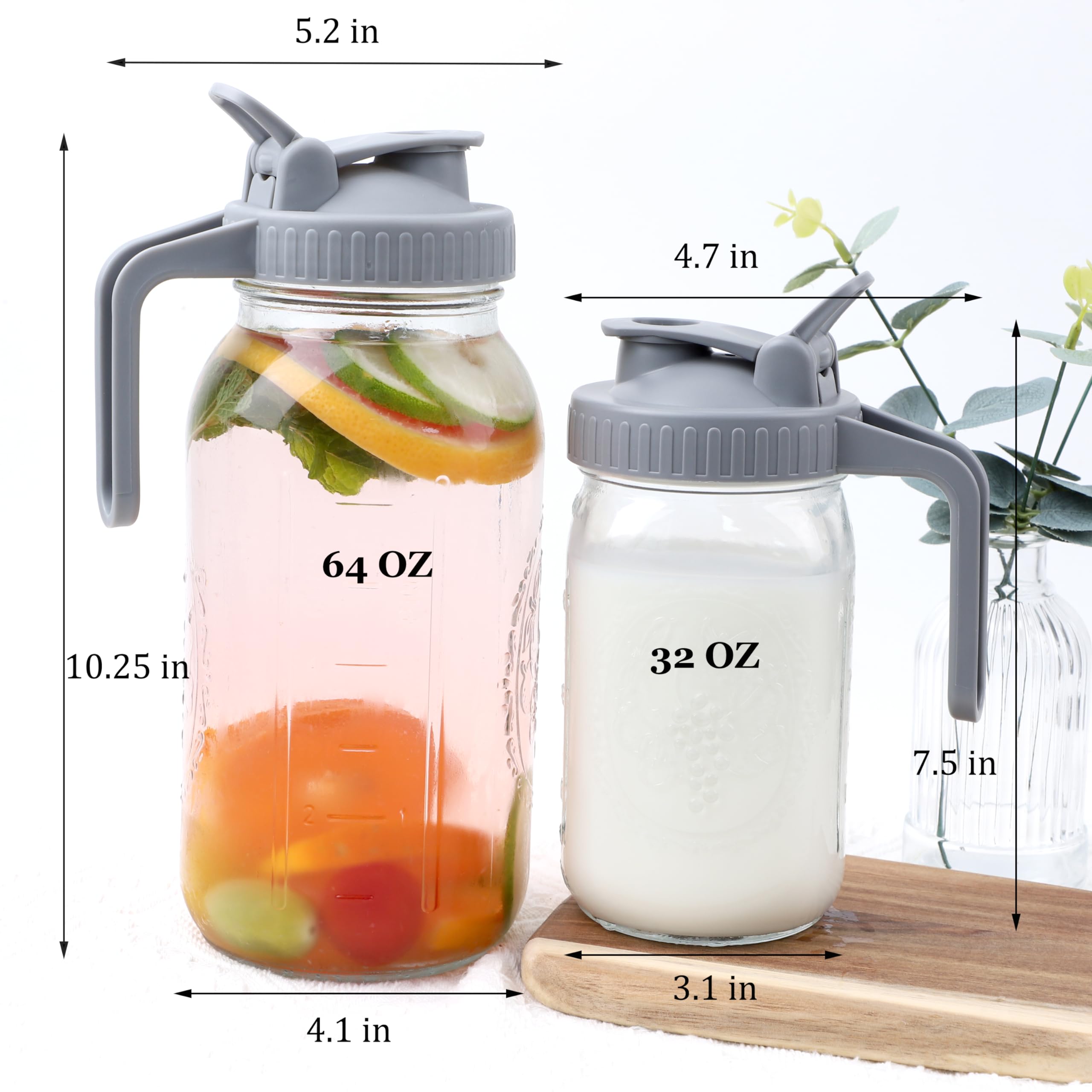 GMSWEET Mason pitcher borosilicate glass provides clarity and heat resistance