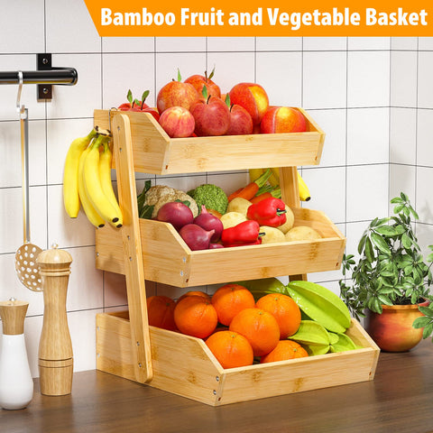 Gmtsl fruit stand stable on counter with anti-slip design.