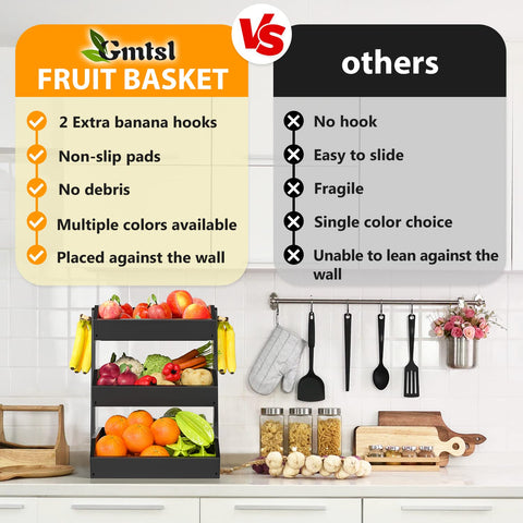 Gmtsl durable bamboo kitchen stand adds elegant, space-saving storage