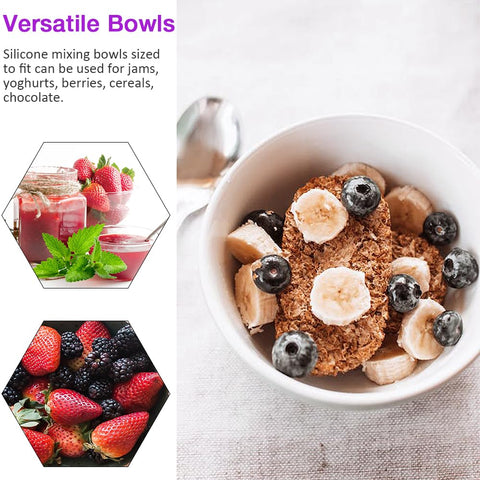 Goalfly bowls measure 4.1-inch diameter for easy mixing.