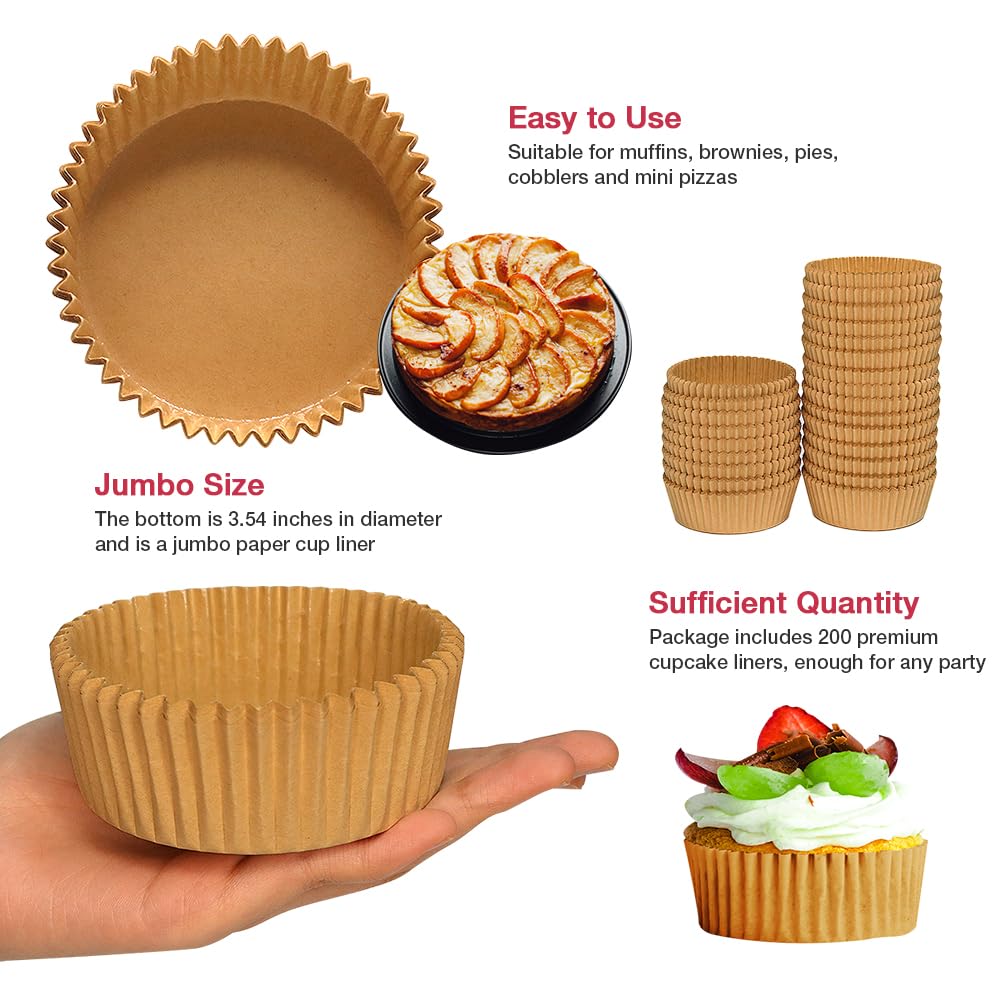 Goalfly brown baking cups suitable for pies, muffins, and snacks at events.