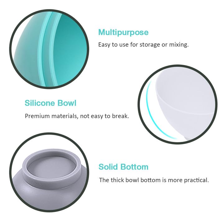 Goalfly silicone bowls ideal for storing condiments, spices, and small snacks