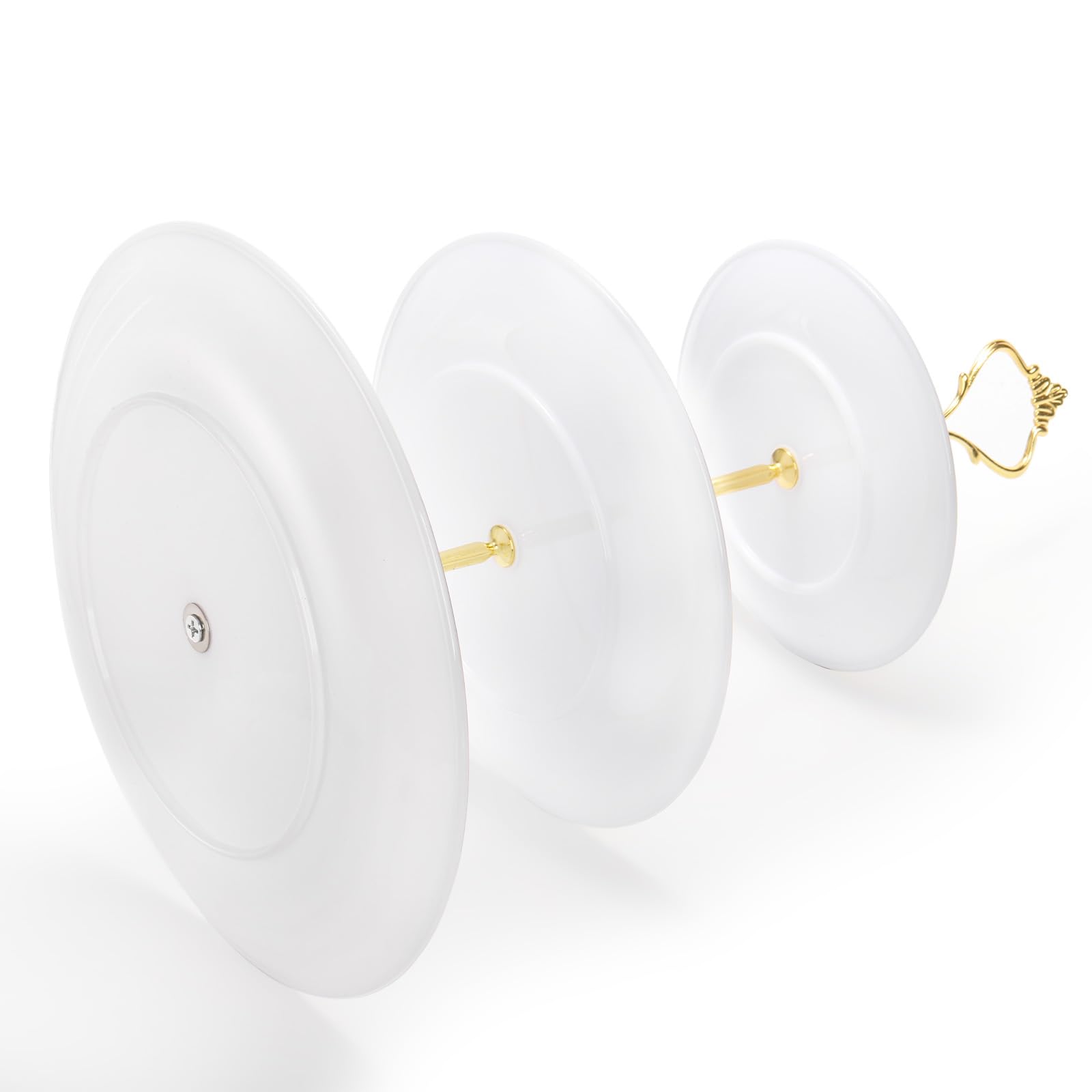 Goaste 3 Pack Tiered Cupcake Stand round white design adds clean sophistication to any table