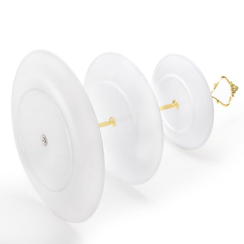 Goaste 3 Pack Tiered Cupcake Stand round white design adds clean sophistication to any table