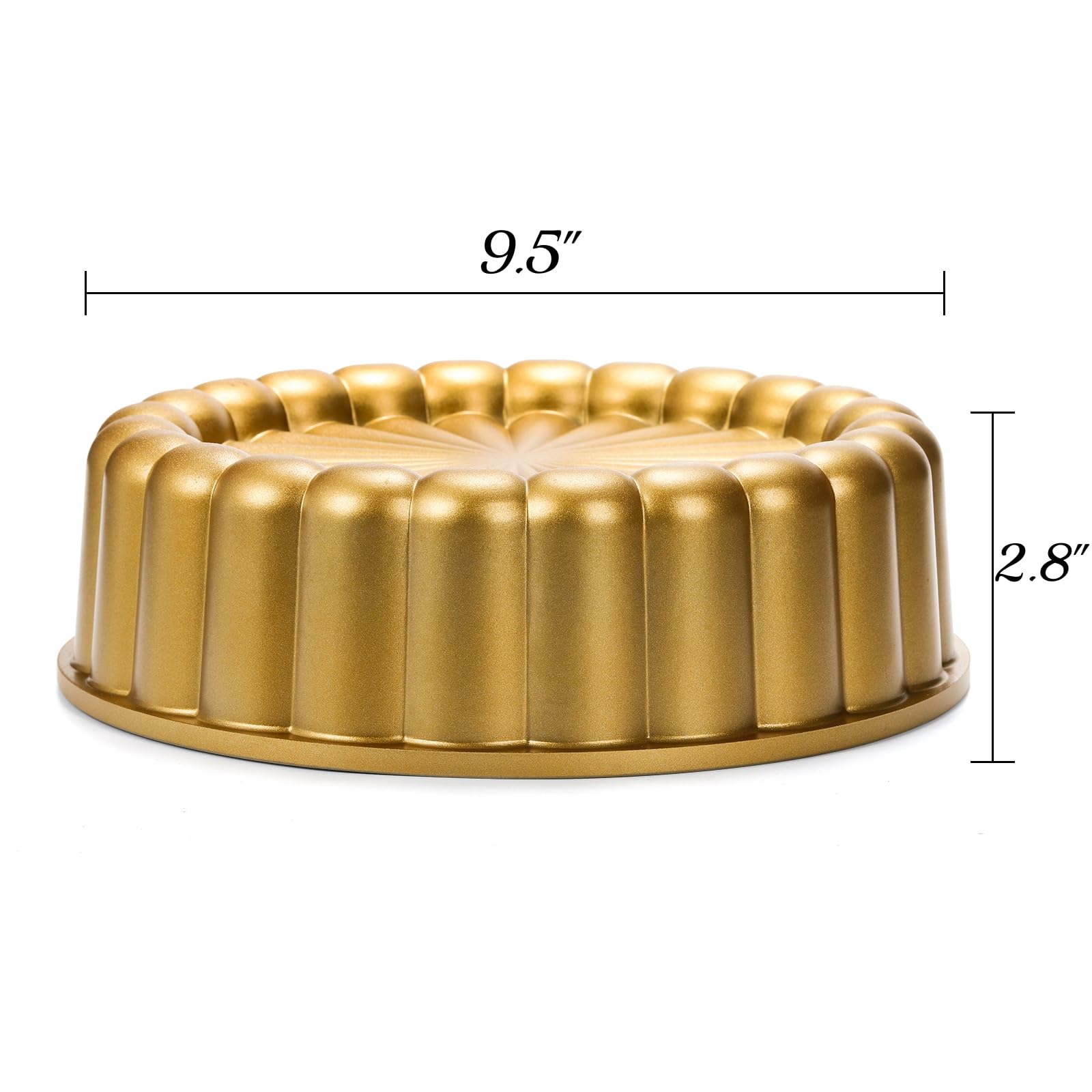 Goaste Charlotte pan fluted design detail highlights decoration for cakes
