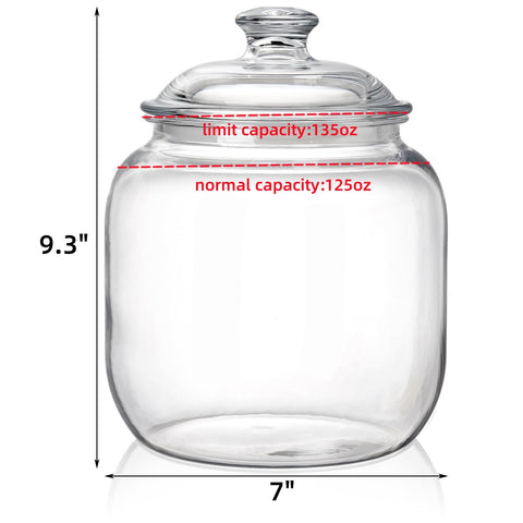 Goaste clear apothecary jar highlights snacks with a large capacity for cookies and candies.