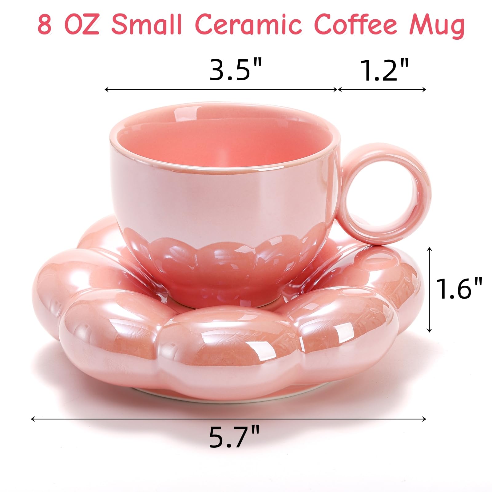 Goaste cloud mug pearl white with sunflower coaster for tea moments