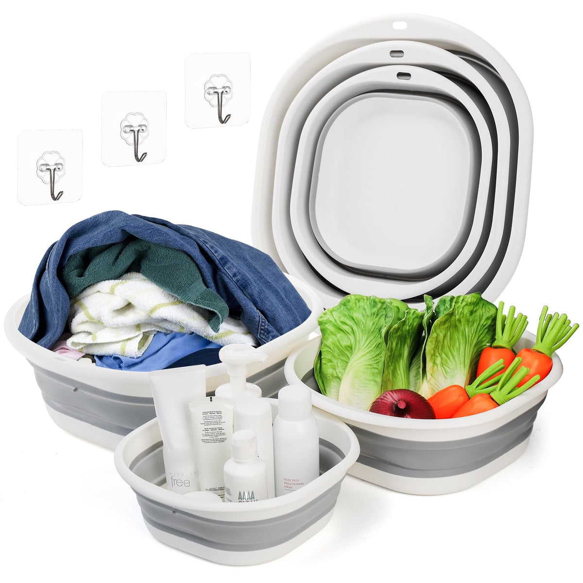 Goaste collapsible wash basin large for quick laundry tasks