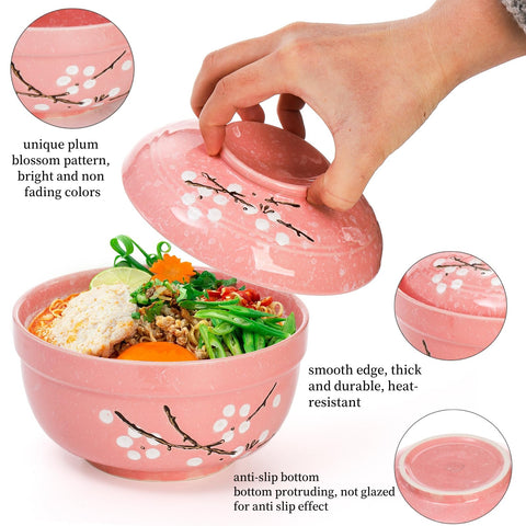 Goaste 6.5 inch diameter ramen bowls ideal for noodles or porridge.