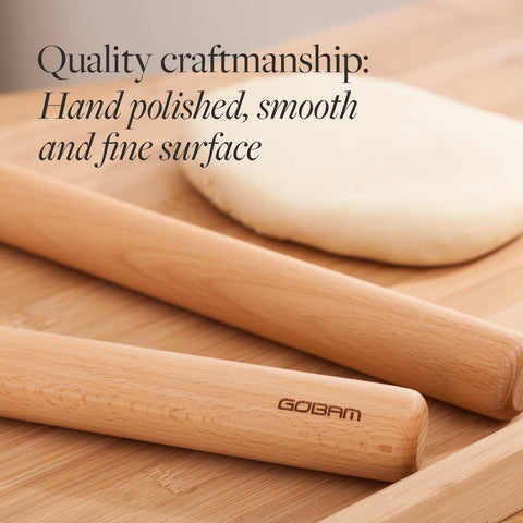 GOBAM Wood Rolling Pin cleans easily by hand wash and pat dry.