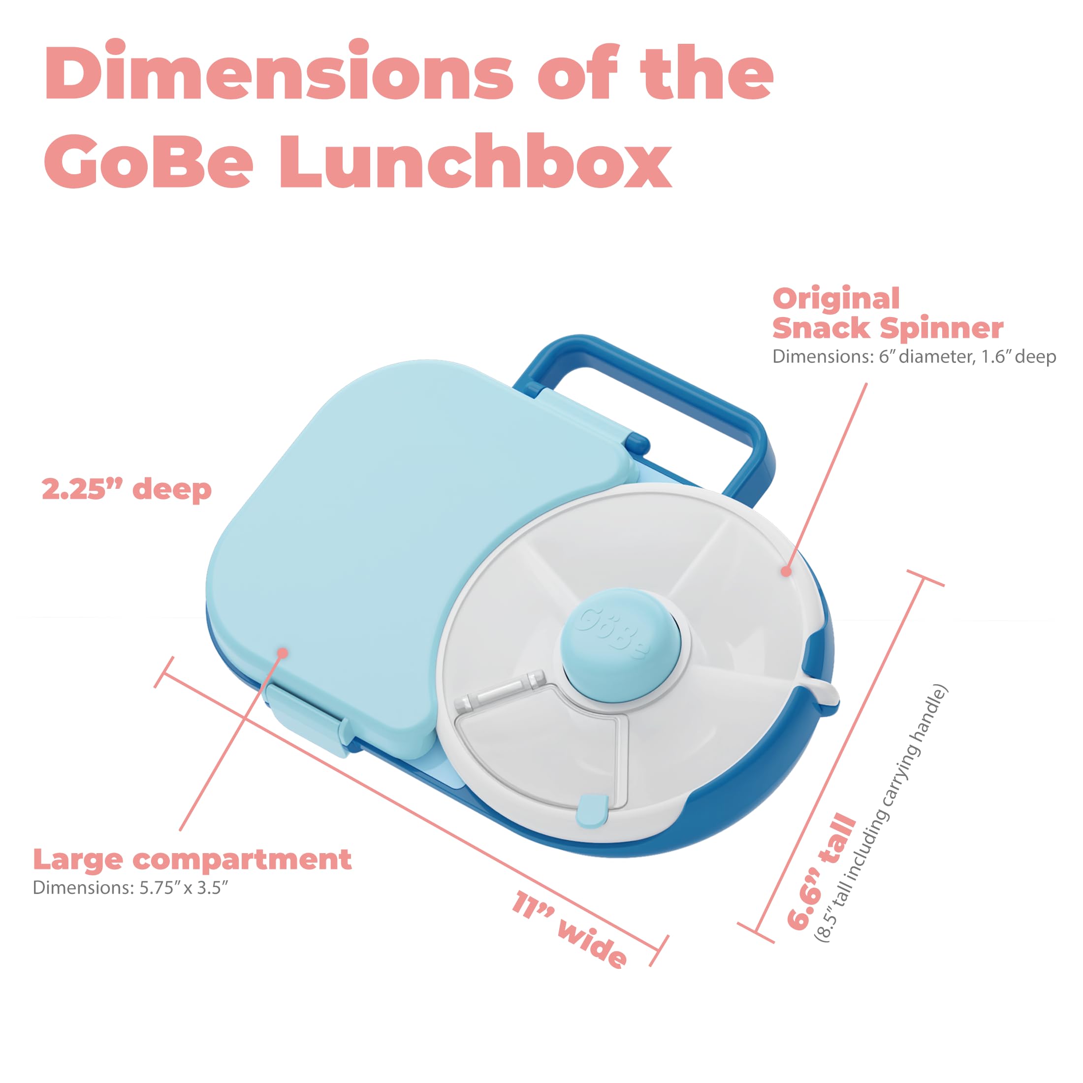 GoBe BPA-free, PVC-free lid keeps meals secure and spill-free.
