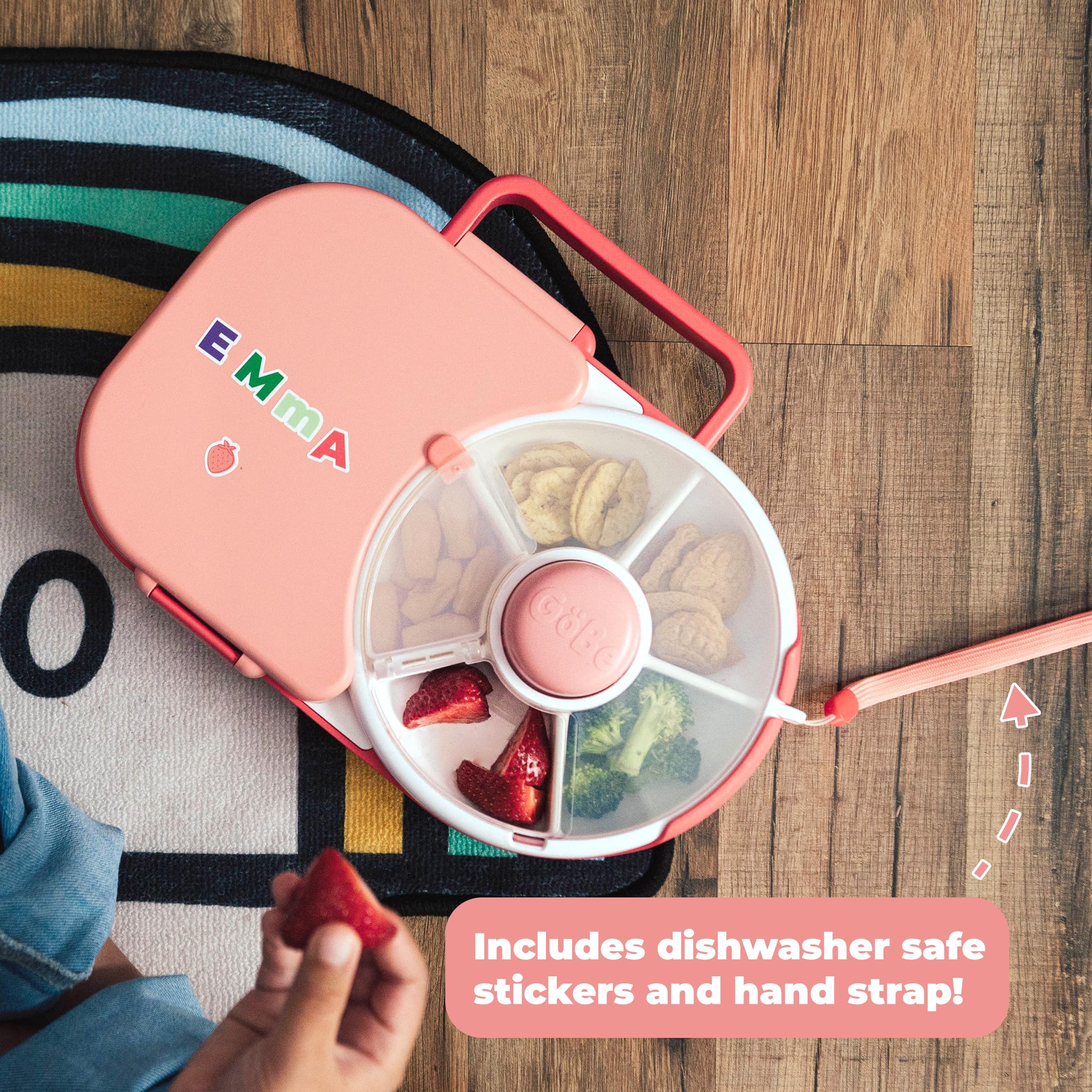 Airtight lid keeps foods fresh and spill-free during transport.