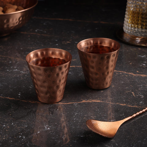 GoCraft copper shot glasses serving Moscow Mule with a crisp presentation