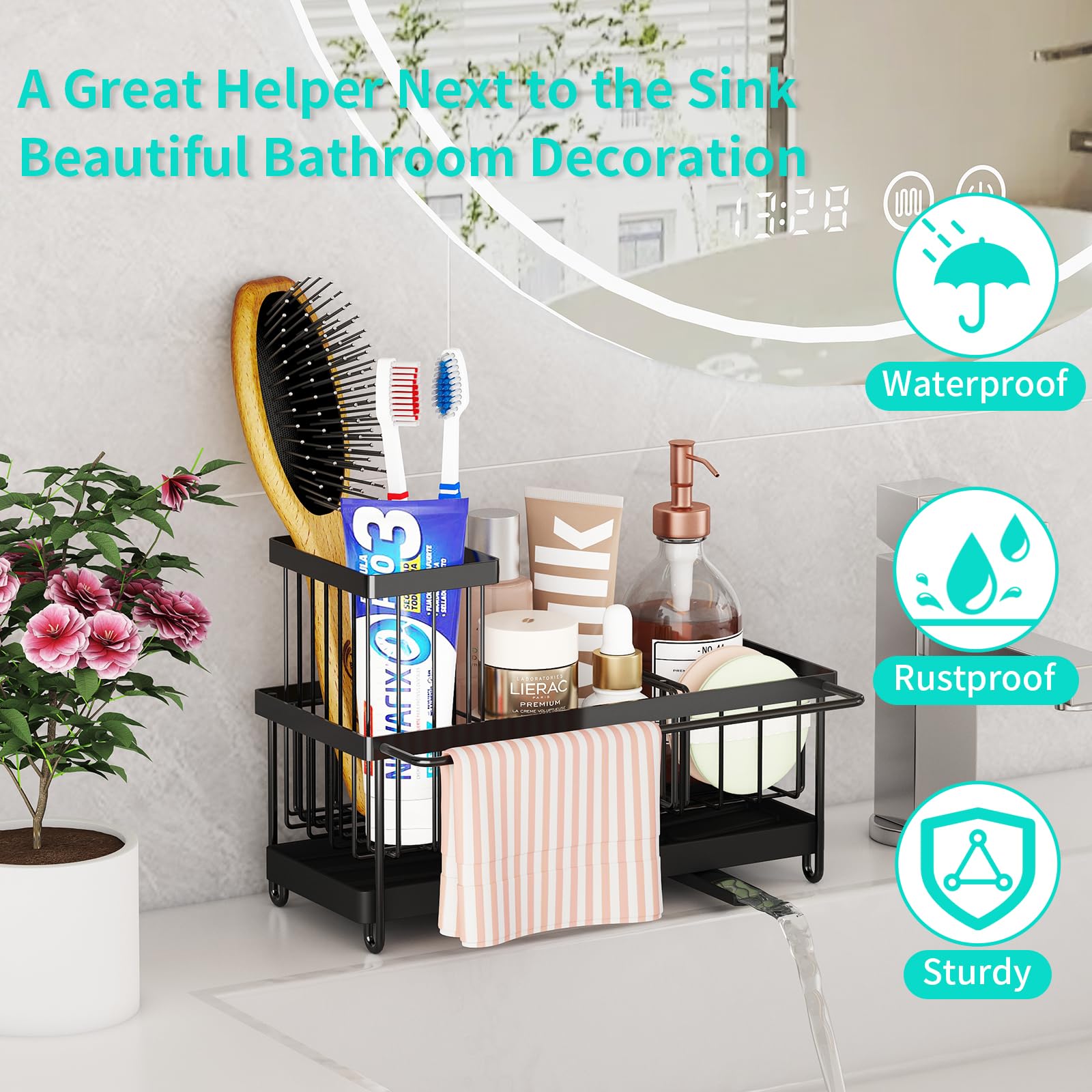 Godboat free-standing design fits any counter beside the sink