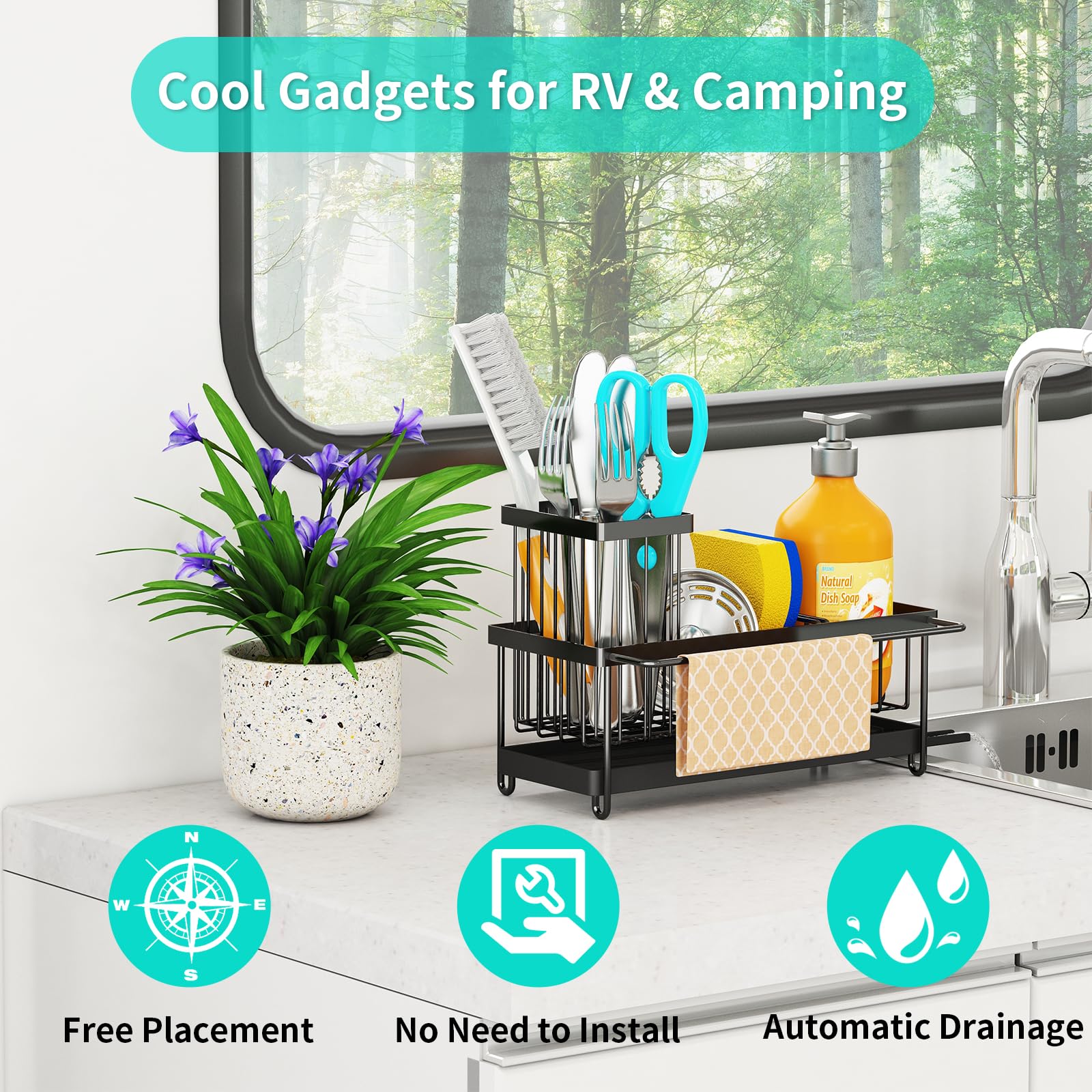 Godboat stainless steel organizer resists rust and stays clean