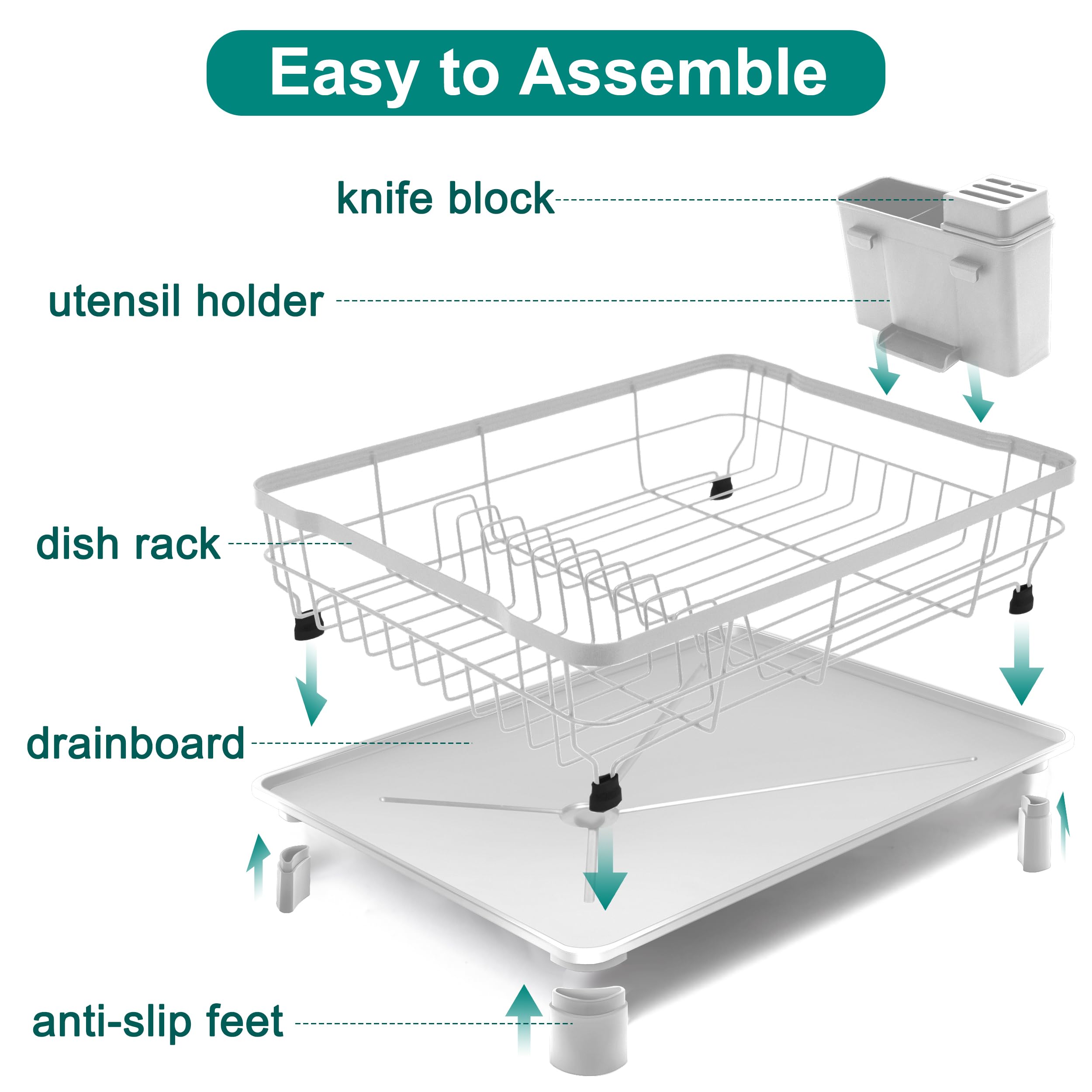 Goderewild dish-drying rack on sink for convenient cleanup