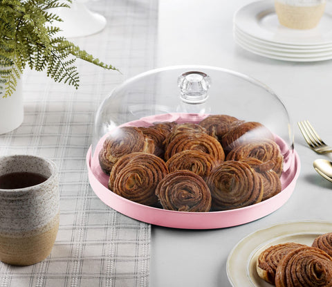 Godinger cake plate and stand with 11.5-inch surface for treats.