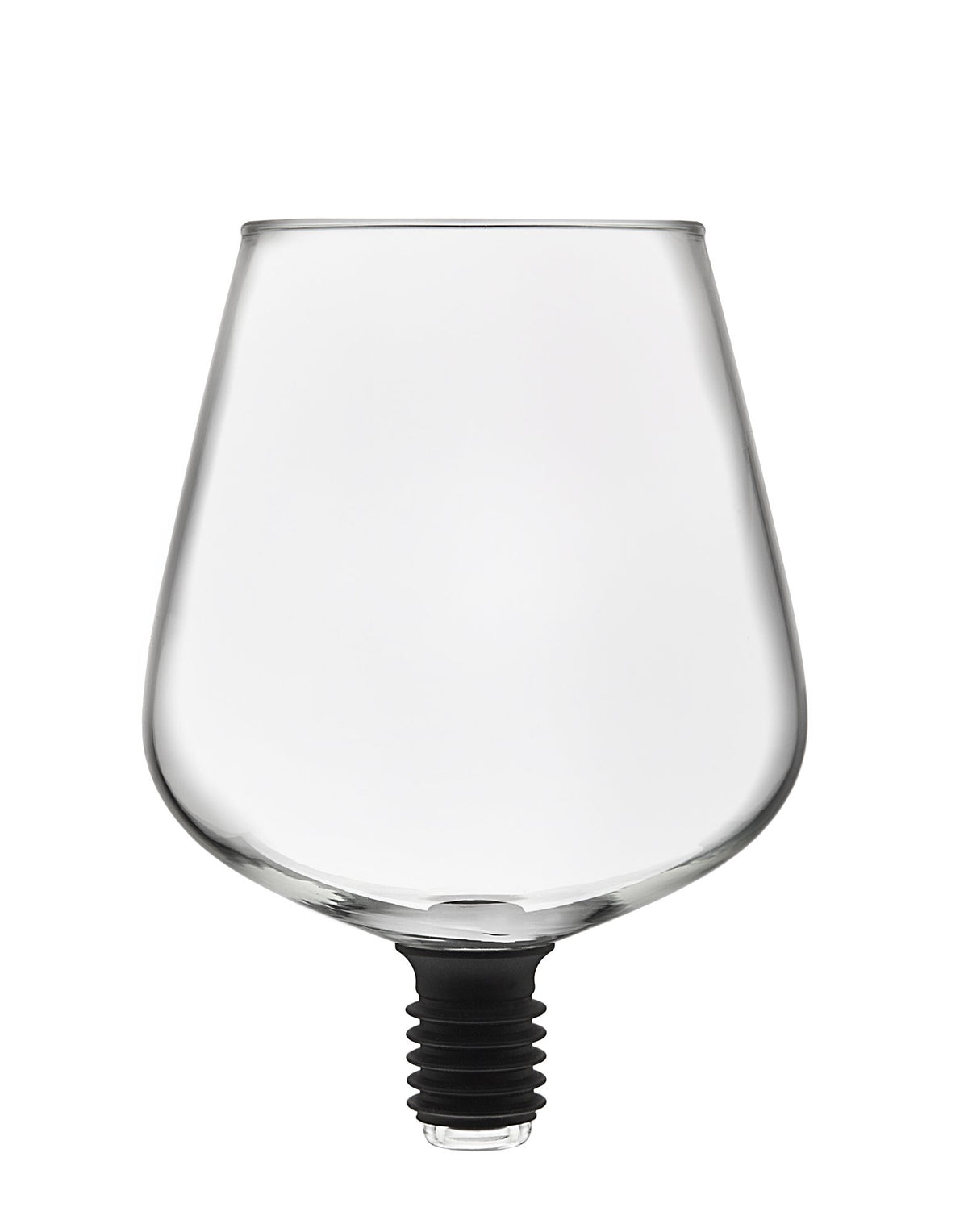 Godinger ChugMate bottle topper inserted into a bottle for quick sipping on the go.