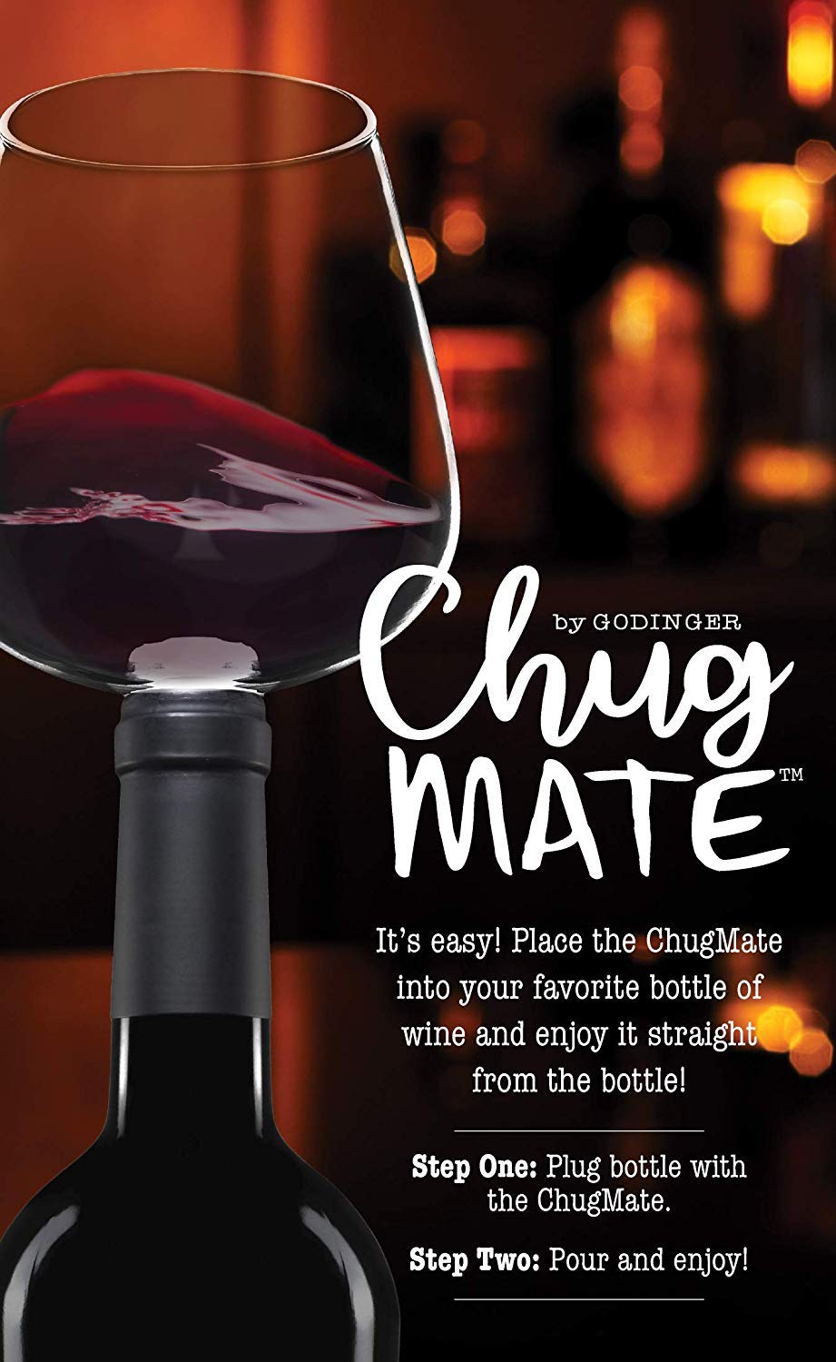Godinger ChugMate shines at New Year's or weddings, adding a playful sipping option.