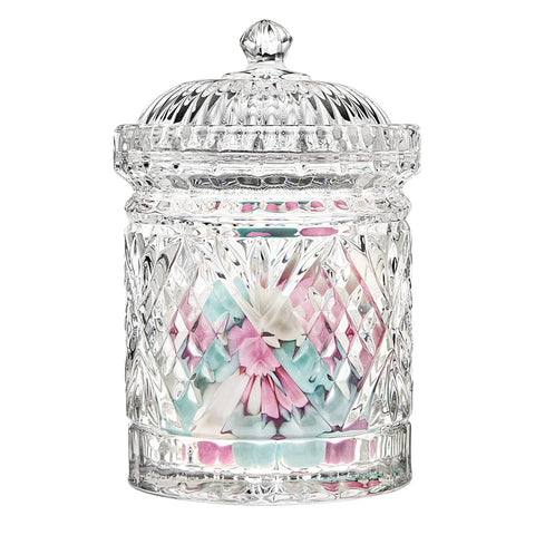Godinger Dublin biscuit barrel jar with crystal finish for cookies and treats.